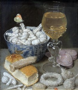 Ainda vida com pão e doces